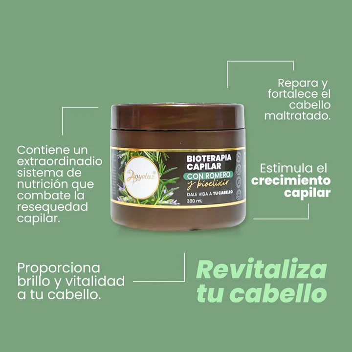 Bioterapia Capilar con romero y bioelixir