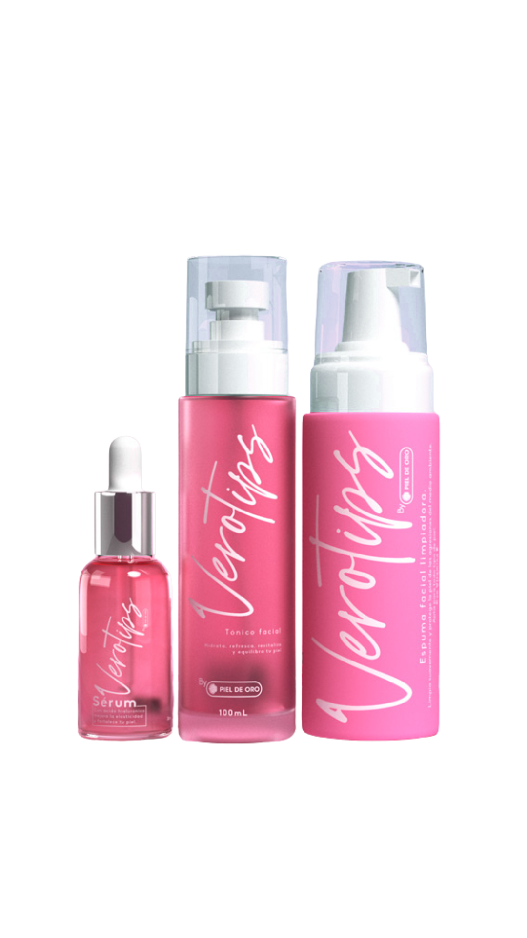 Espuma Limpiadora Facial, Tonico Facial y Serúm Hidratante