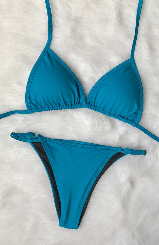 Bikini tipo Tanga color Azul