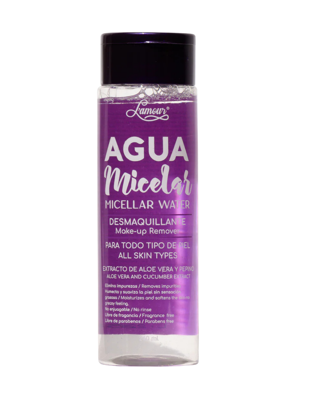 Agua Micelar L’amour – Limpieza Facial Profunda y Suave